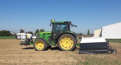 Ecorobotix : le pulvérisateur ARA testé sur culture d’oignons dans le Loiret. 